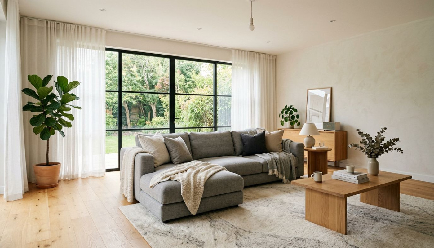 Comment intégrer un canapé d'angle dans un petit salon ?